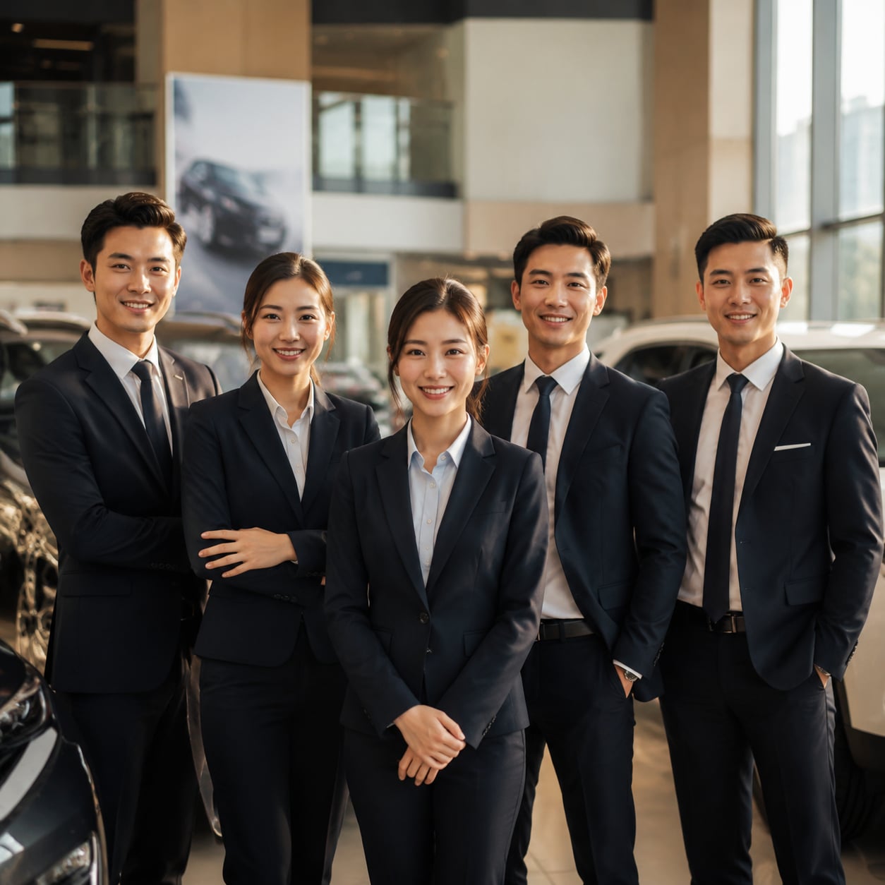 深圳汽车4S店销售团队形象照拍摄，汽车行业摄影案例