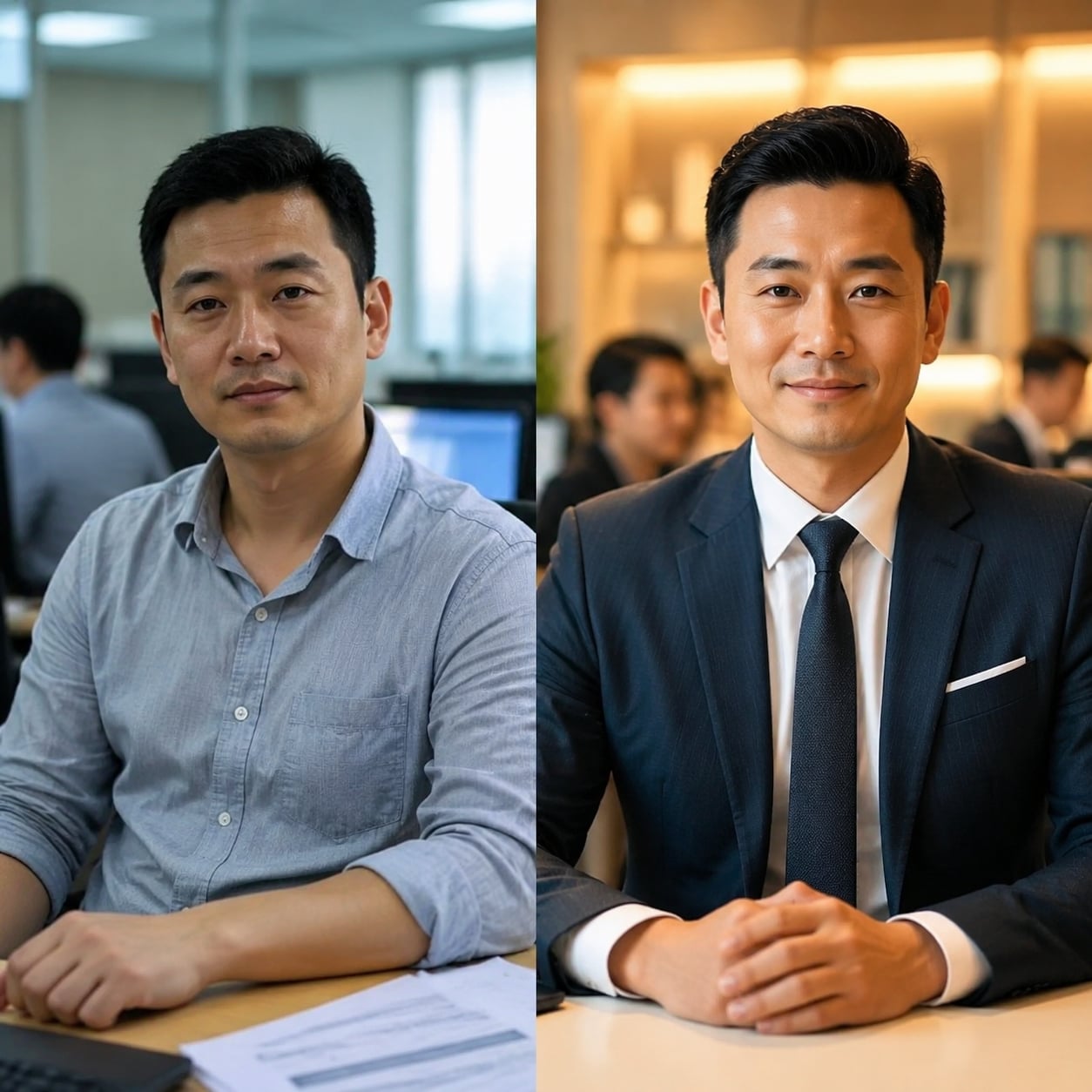深圳创业者个人形象升级前后对比，企业家品牌照拍摄